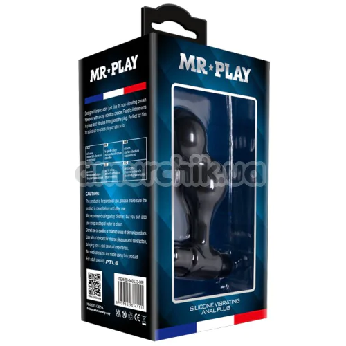 Анальная пробка с вибрацией MR Play Super Rower Silicone Vibrating Anal Plug, черная