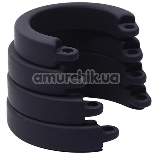 Пояс вірності Fantasy Fetish Silicone Cock Cage, чорний