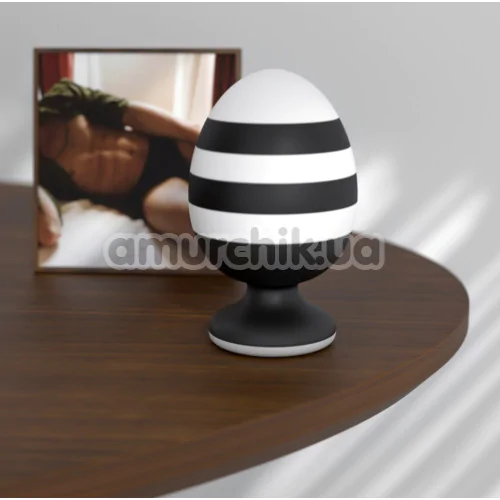 Анальна пробка Love Toy X-Missioner Butt Plug 5.5, чорно-біла