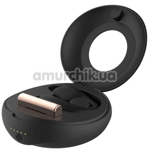 Вібратор Rosy Gold Nouveau Remote Control Couple Vibrator, чорний