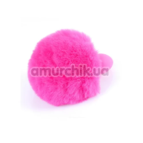 Анальна пробка з рожевим хвостиком Boss Series Exclusivity Silikon Bunny Tail, рожева