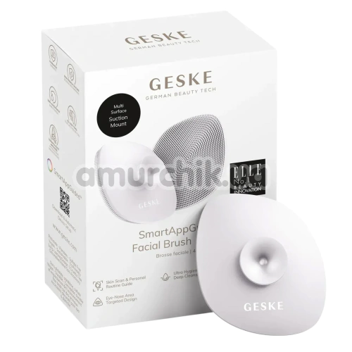 Щітка для обличчя Geske Facial Brush 4 in 1 Suction Mount, кремова