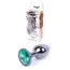 Анальна пробка із зеленим кристалом Exclusivity Jewellery Dark Silver Plug, срібна - Фото №8