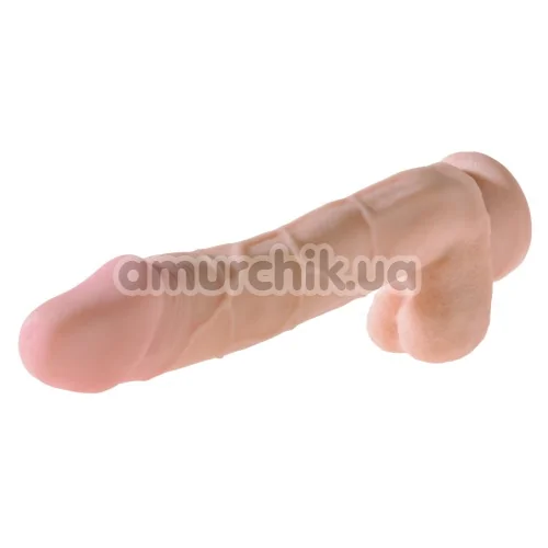 Фалоімітатор King Cock Plus Dual Density With Balls, 30.5 см тілесний