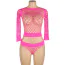 Комплект Star Night Hollow Out Fishnet Lingerie Set, розовый: топ + трусики-стринги - Фото №6