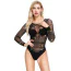 Боді Star Night Sparkle Net Rhinestone Bodysuit, чорне - Фото №1