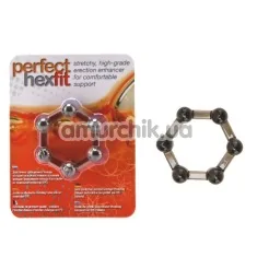 Ерекційне кільце Perfect hexfit чорне - Фото №1