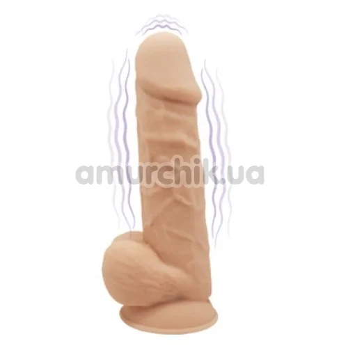 Вибратор Silexd Premium Silicone Dildo Model 1 Size 8.5, телесный