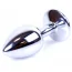 Анальна пробка з зеленим кристалом Exclusivity Jewellery Silver Plug, срібна - Фото №2