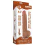 Фаллоимитатор Sliding-Skin Dual Layer Dong 9.5 с мошонкой, светло-коричневый - Фото №14
