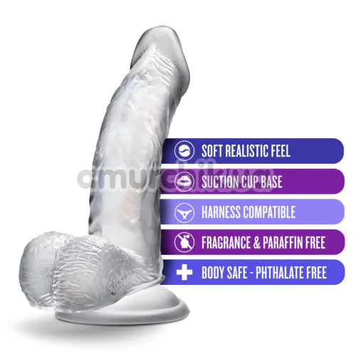 Фалоімітатор B Yours Diamond Sparkle 6, прозорий