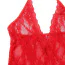 Комплект Star Night Sexy Sleeveless Floral Lace Set, красный: боди + чулки - Фото №7