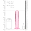 Фалоімітатор Realrock Crystal Clear Dildo Straight 7, рожевий - Фото №6