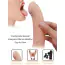 Порожнистий страпон Hollow Strap-On Silicone Curved Dong 5.7, тілесний - Фото №7