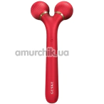 Ультразвуковий масажер для обличчя Geske Sonic Facial Roller 4 in 1, червоний - Фото №1