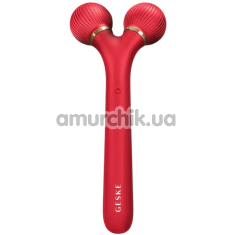 Ультразвуковий масажер для обличчя Geske Sonic Facial Roller 4 in 1, червоний - Фото №1