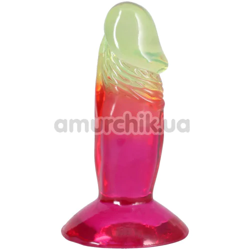 Фалоімітатор Doc Johnson Crystal Jellies Classic Dong 4.5, різнокольоровий