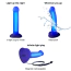 Фалоімітатор з підсвіткою Strap-On-Me Glow-LED Dildo M, синьо-фіолетовий - Фото №4