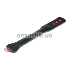 Шлепалка с сердечками EasyToys Spanking Paddle, черная - Фото №1