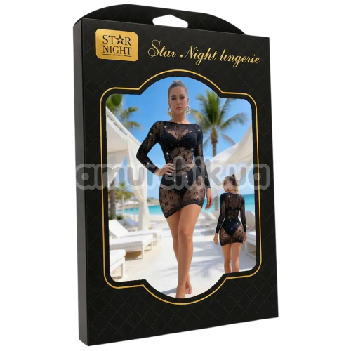 Платье Star Night Shiny Chic Mini Dress, черное