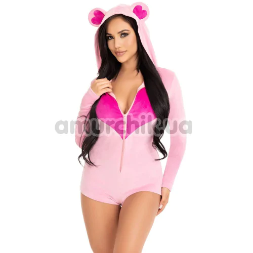 Комбинезон Leg Avenue Sweetheart Bear Velvet Romper, розовый