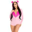 Комбинезон Leg Avenue Sweetheart Bear Velvet Romper, розовый - Фото №2
