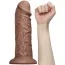 Вибратор Realistic Chubby Dildo 10.5, коричневый - Фото №3