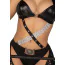 Костюм кішечки-пані Leg Avenue Mistress Kitty чорний: боді зі штанами + рукавички + маска - Фото №3