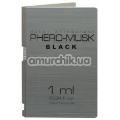 Туалетная вода с феромонами Phero-Musk Black для мужчин, 1 мл - Фото №1
