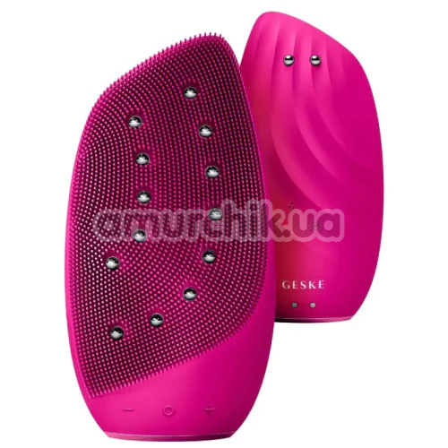 Щетка для лица Geske Sonic Thermo Facial Brush & Face-Lifter 8 in 1, ярко-розовая