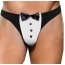 Костюм офіціанта Tuxedo Thong, Cuffs & Collar Set: труси-стрінги + манжети + комірець - Фото №4