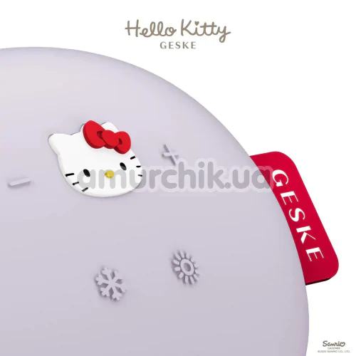 Ультразвуковой массажер-маска для лица Geske Sonic Warm & Cool Mask 8 in 1 - Hello Kitty, фиолетовый