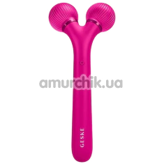 Ультразвуковий масажер для обличчя Geske Sonic Facial Roller 4 in 1, яскраво-рожевий - Фото №1