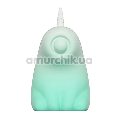 Кліторальний вібратор з пульсацією Univibe Sexy Unicorn, біло-бірюзовий