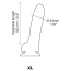 Фаллоимитатор Strap-On-Me Sliding Skin Realistic Dildo XL, черный - Фото №6