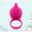 Виброкольцо Silicone Love Ring Dolphin, розовое - Фото №7