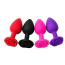 Анальна пробка Alume Silicone Rose Plug М, чорна - Фото №4