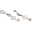 Зажимы для сосков Senuelo Heart Echo Nipple Clamps, серебряные - Фото №5