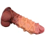 Фаллоимитатор Dual-Layered Silicone Nature Cock LV411073, коричневый - Фото №6