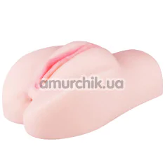 Штучна вагіна і анус з вібрацією Lovetoy Vibrating Cyberskin Pet Pussy DL-72, тілесна - Фото №1