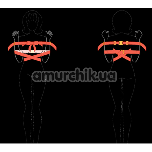 Бондажний набір Upko Bowknot Body Straps Bondage Set Top, червоний