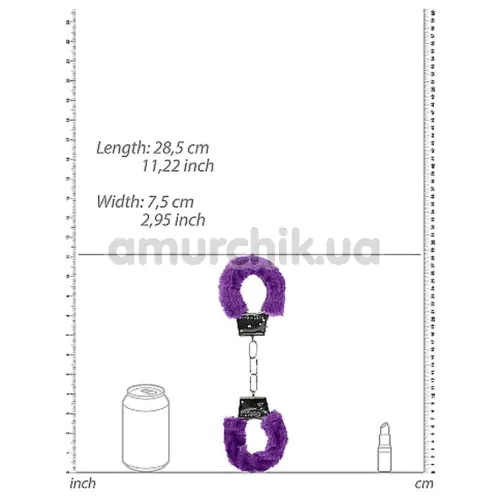 Наручники Ouch! Beginner's Furry Handcuffs, фиолетовые