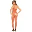 Комбинезон Industrial Net Suspender Crotchless Bodystocking, красный - Фото №2