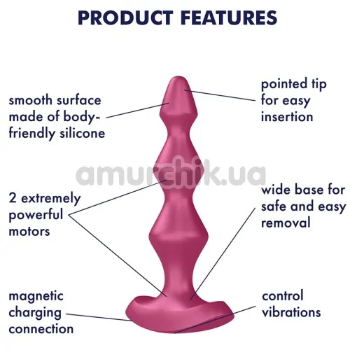 Анальный вибростимулятор Satisfyer Lolli Plug 1, розовый