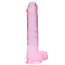 Фалоімітатор Realrock Crystal Clear Dildo Realistic 9, рожевий - Фото №2