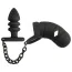 Пояс вірності з анальною пробкою Black Velvets Cock Cage With A Butt Plug, чорний - Фото №1