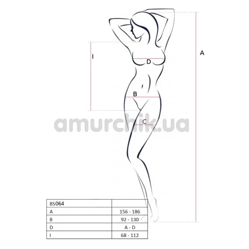 Боди Passion Free Your Senses Erotic Line BS064, чёрное