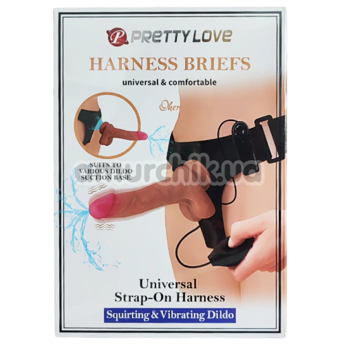 Страпон з вібрацією і еякуляцією Pretty Love Oher, тілесний