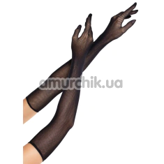 Рукавички Leg Avenue Opera Length Fishnet Gloves, чорні - Фото №1