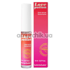 Блиск для губ з охолоджуючим та зігріваючим ефектом Love To Love Love Potion, 8 мл - Фото №1